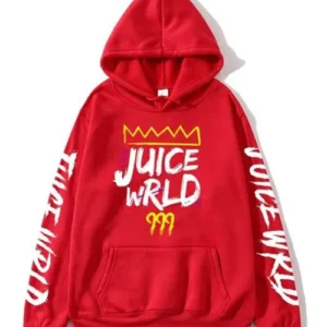 Juice WRLD 999 Fleece Pullover Hoodie Red