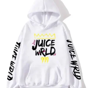 Juice WRLD 999 Fleece Pullover Hoodie White