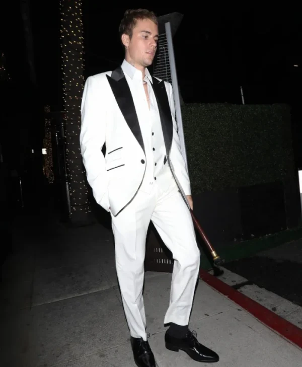 Justin Bieber Full White Suit