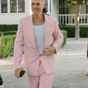 Justin Bieber Pink Suit