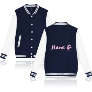 Karol G Blue Baseball Varsity Jacket