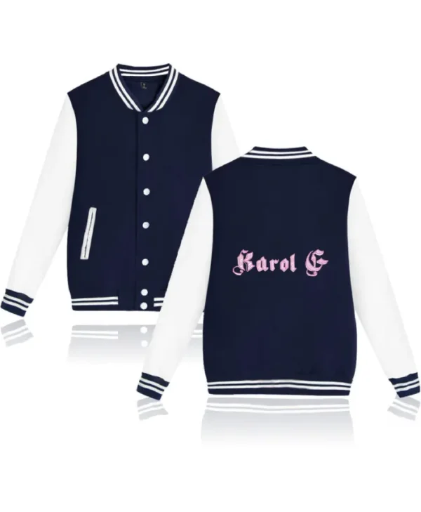 Karol G Blue Baseball Varsity Jacket