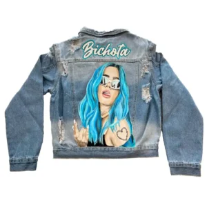 Karol G Blue Denim Jacket Style 2