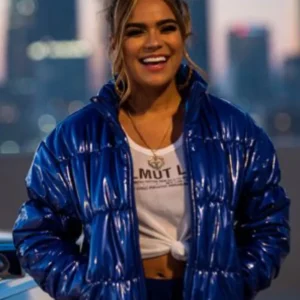 Karol G Blue Puffer Jacket