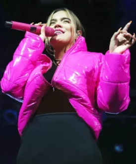 Karol G Pink Puffer Jacket