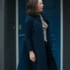 Katherine Heigl Firefly Lane S02 Navy Blue Pleated Coat