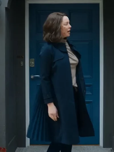 Katherine Heigl Firefly Lane S02 Navy Blue Pleated Coat