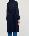 Katherine Heigl Firefly Lane S02 Navy Blue Pleated Coat Back