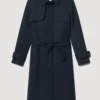 Katherine Heigl Firefly Lane S02 Navy Blue Pleated Coat Front 