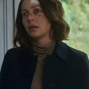 Katherine Heigl TV Series Firefly Lane S02 E08 Tully Hart Navy Blue Pleated Coat