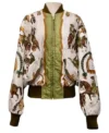 Lily Collins Emily In Paris S02 Printed Bomber Jacket