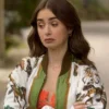 Lily Collins Emily In Paris S02 Printed Jacket