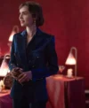 Lily-Collins-Emily-In-Paris-S03-Blue-Velvet-Suit