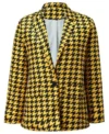 Lily Collins Emily in Paris S3 Yellow Plaid Blazer