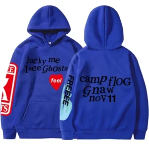 Lucky Me I See Ghosts Blue Hoodie