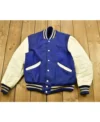 Maddox Wool Blue Varsity Jacket