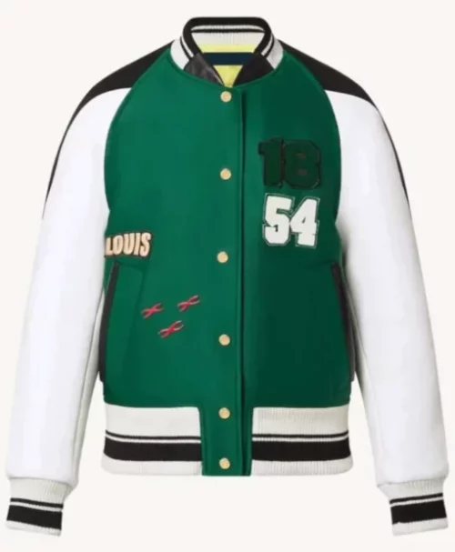 Maddox Wool Green Varsity Jacket