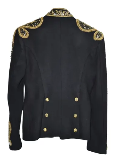 Michael Jackson Balmain Black Jacket Back