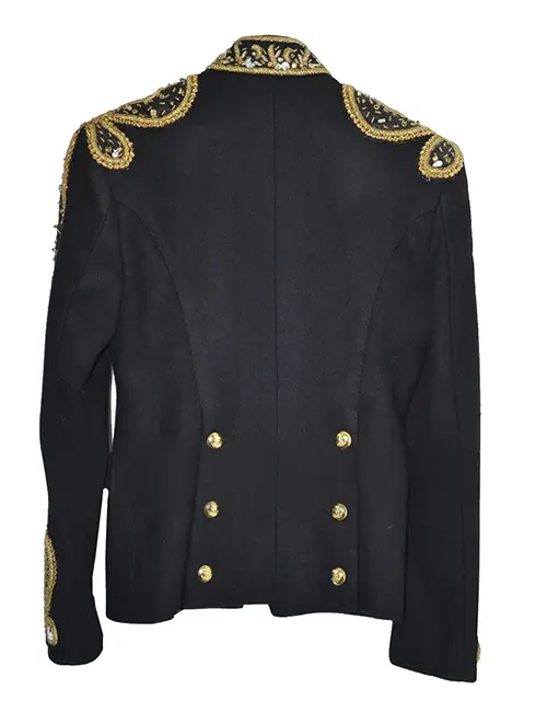 Michael Jackson Balmain Black Jacket Back