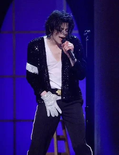 Michael Jackson Billie Jean Black Sequin Jacket Front