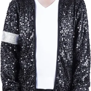 Michael Jackson Billie Jean Black Sequin Jacket Overall