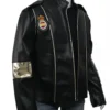 Michael Jackson Black Stand Up Collar Leather Jacket Front