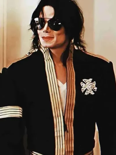 Michael Jackson Black and Gold Cotton Jacket