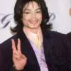 Michael Jackson Blue Corduroy Blazer Front