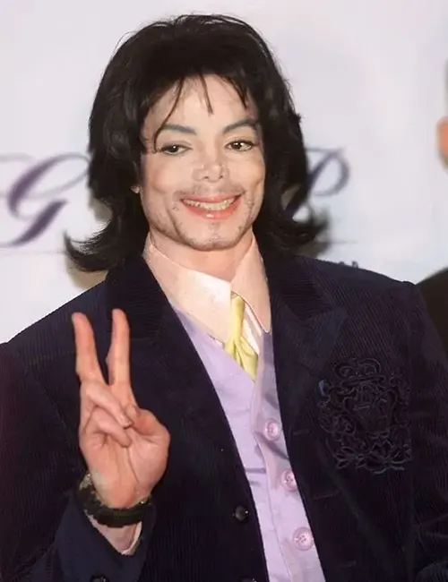 Michael Jackson Blue Corduroy Blazer Front