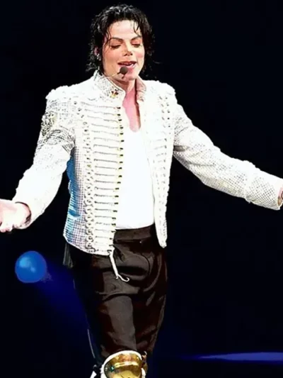 Michael Jackson History Tour Sequin White Jacket