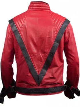 Michael Jackson Thriller 1982 Red Leather Jacket Bacl