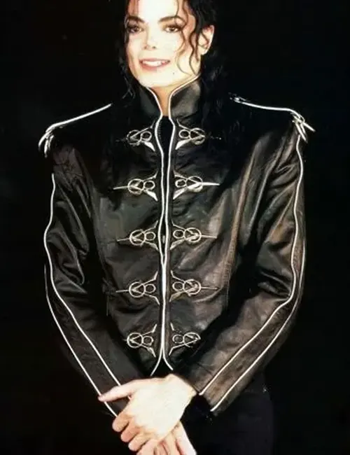 Michael Jackson’s V8 Black Real Leather Jacket