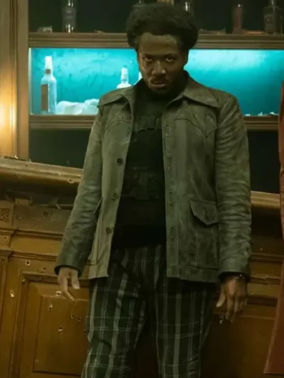 Miles The Continental From the World of John Wick 2023 Green Leather Jacket