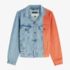 Multicolor Juice Wrld 999 Denim Blue and Orange Jacket