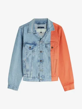 Multicolor Juice Wrld 999 Denim Blue and Orange Jacket 1 1