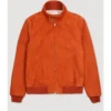 Orange Suede Zip Jacket