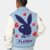 Playboy Varsity Blue Jacket Back