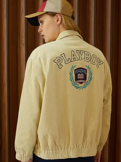 Playboy Varsity Corduroy Dad Jacket Back