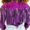 Purple Fringe Jacket Back
