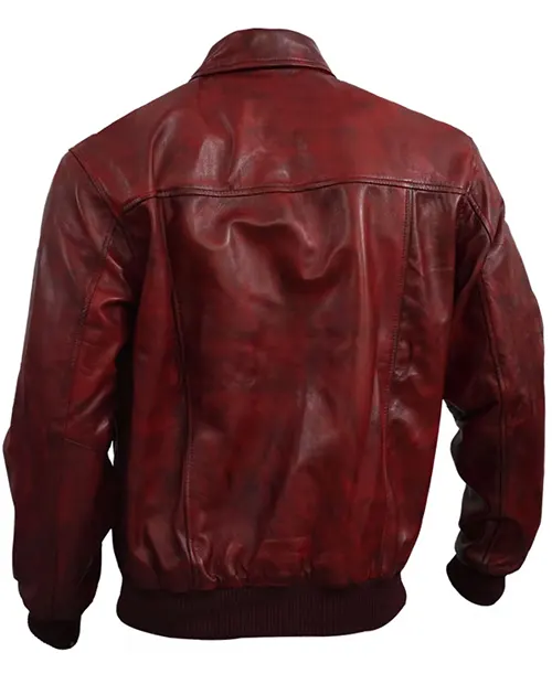 Rapper Drake Bomber Leather Jacket Back