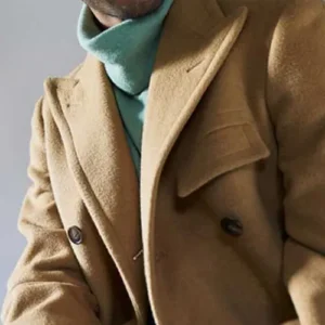 Rege Jean Page TV Show Bridgerton S02 Simon Basset Beige Mens Long Double Breasted Wool Coat
