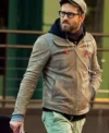 Ryan Reynolds Brown Biker Jacket Front