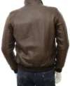 Ryan Reynolds Brown Leather Jacket Back