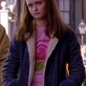 Alexis-Bledel-Gilmore-Girls-Blue-Shearling-Jacket