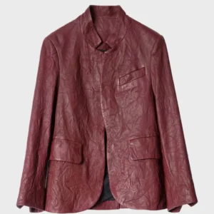 Athena Grant 9 1 1 S04 Maroon Leather Jacket