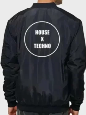 CRSSD Black Bomber Jacket Back