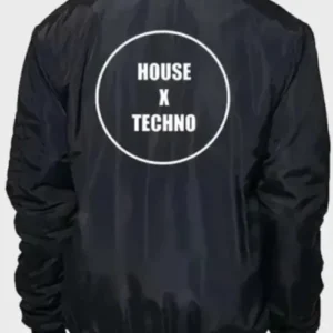CRSSD Black Bomber Jacket Back