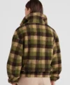 Checked Fleece Jacket Womens Back