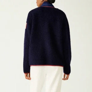 Color Block Fleece Jacket Back