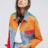 Color Block Jean Jacket